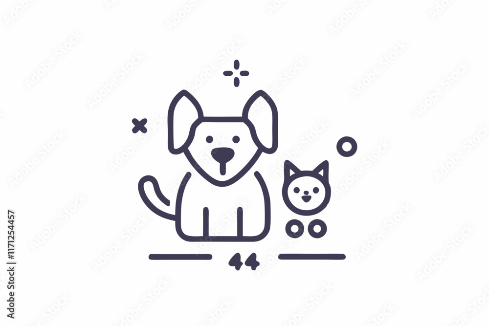 Minimal Thin Line Pet Icon Set – 64x64 Pixel Perfect Vector Design Minimal Thin Line Pet Icon Set – 64x64 Pixel Perfect Vector Design