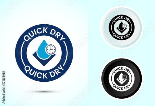 Quick dry icon design illustration. Fast dry cleaning service sign
