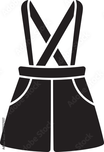 Overall dress Silhouette Vector