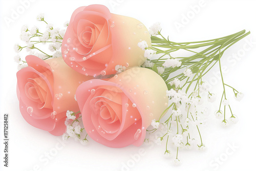 bouquet of pink roses