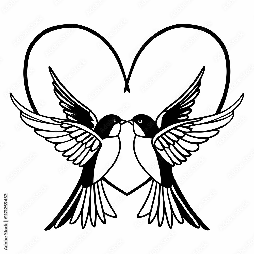 Obraz premium dove with heart