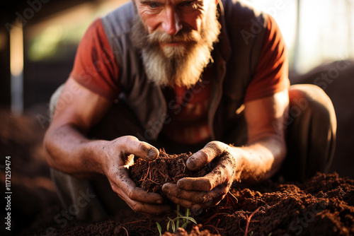 idea of renewal and strength through fertile soil, representing earth's capacity to recover and sustain life, even in face of disruptions photo