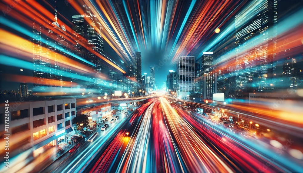 Fototapeta premium traffic in the night
