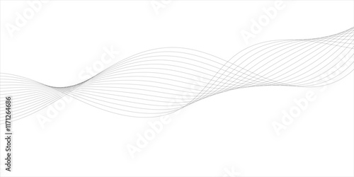 Abstract grey wavy lines Digital frequency track equalizer background. White Abstract background with flowing lines wave.vector illustration.
