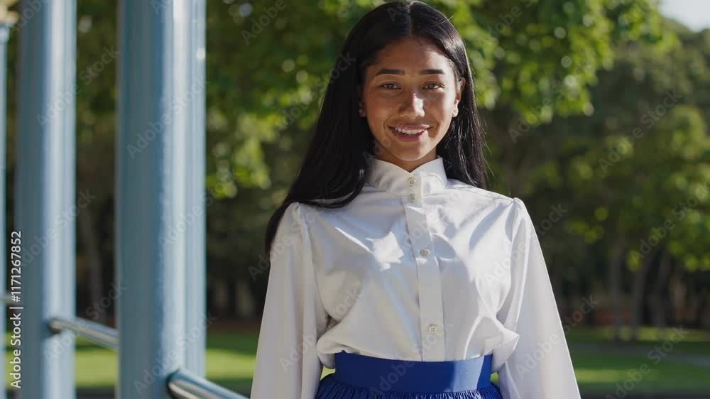 Venezuelan High School Girl Looking Confident Venezuelan High School Girl Looking Confident