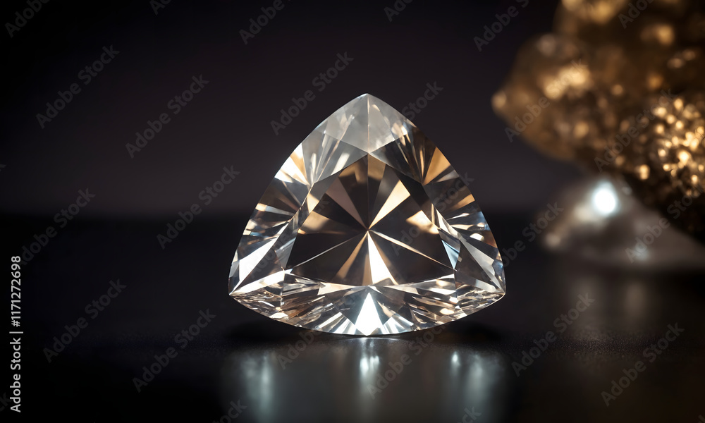 Close-Up of a Large Diamond with Dramatic Black Background Close-Up of a Large Diamond with Dramatic Black Background