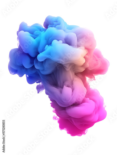  blue Fog,  bluesplash,  bluecloud,  bluemist or  bluesmoke color isolated on white background. Effect for content that requires an abstract  blue dust explosion.