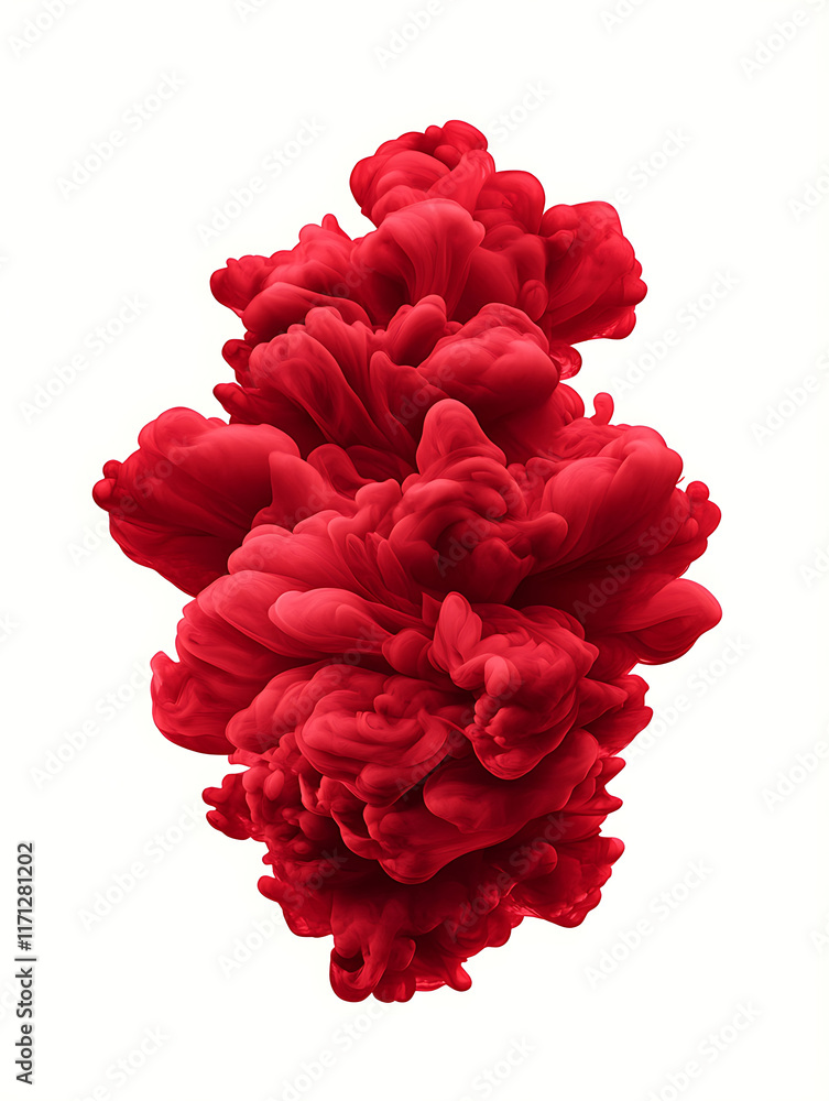 Red gummi mist velvet red clouds Isolated on a white background. An effect for content that requires an abstract red gum dust explosion. Red gummi mist velvet red clouds Isolated on a white background. An effect for content that requires an abstract red gum dust explosion.