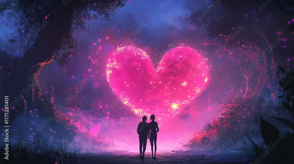 Obraz premium kissing in the night