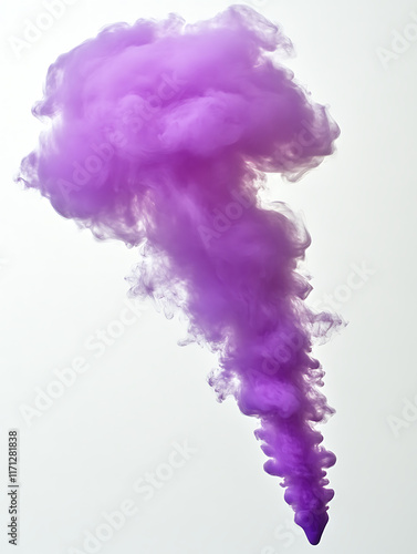 purple Fog, purplesplash, purplecloud, purple mist or purple smoke color isolated on white background. Effect for content that requires an abstract purple dust explosion.