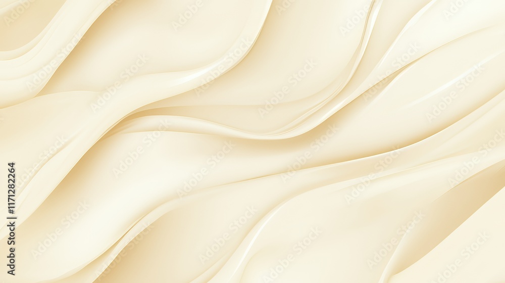 Obraz premium Abstract Cream Colored Waves Flowing Softly