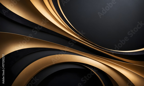 Wallpaper Mural abstract black and golden metallic background Torontodigital.ca