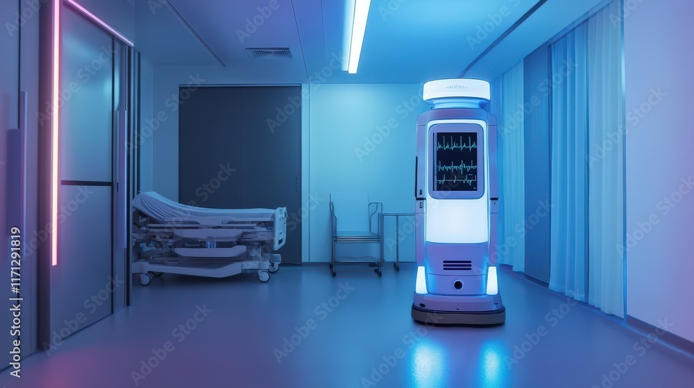 Autonomous Medical Robot in Modern Hospital Corridor Autonomous Medical Robot in Modern Hospital Corridor