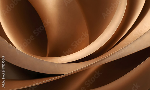 Wallpaper Mural bronze metallic texture with waves Torontodigital.ca