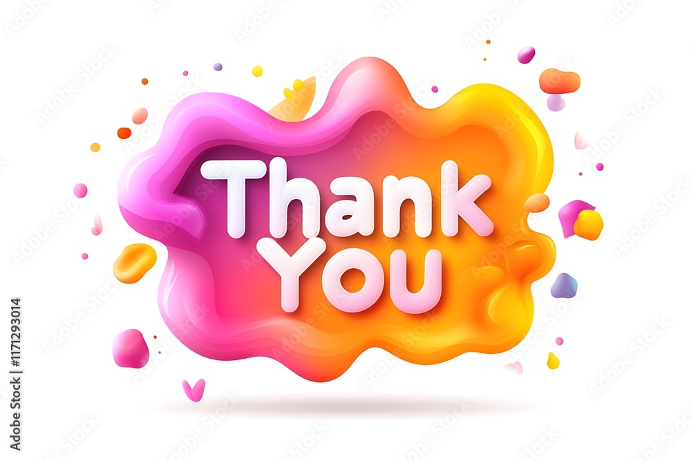A Bright and Cheerful 'Thank You' Text with Vibrant Colors and Playful Design
A Bright and Cheerful 'Thank You' Text with Vibrant Colors and Playful Design