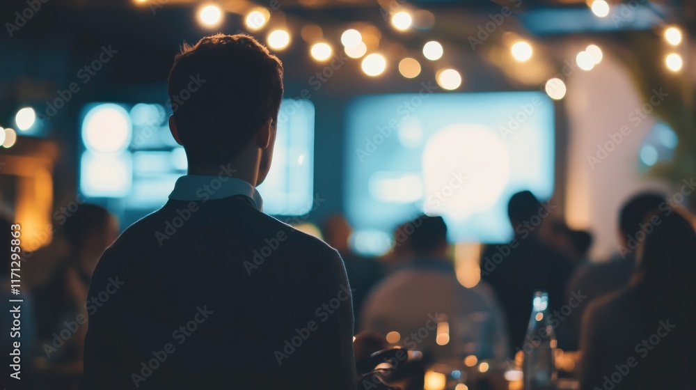 Fototapeta premium Networking Event with Augmented Reality Displays