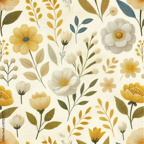 BOUNTIFUL BLOOMS PRINT DESIGN PRINT IN VECTOR