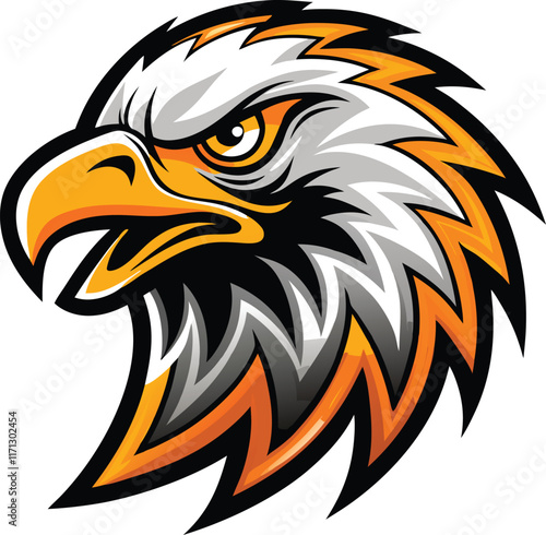  yellow eagle head mascot