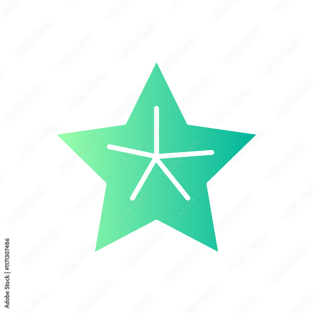 Obraz premium star fruit gradient icon
