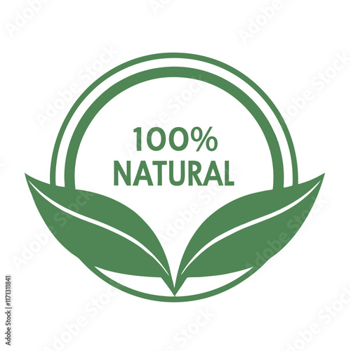 Premium 100% Natural Eco Logo Design.