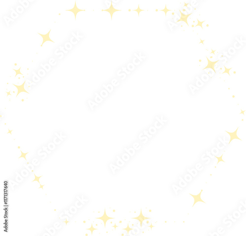 Magic star arch. Stars arch, star compositions graphic art. Shiny elements, starry and dots silhouettes. Comets and abstract constellations, retro celestial vector set. Vector illustration