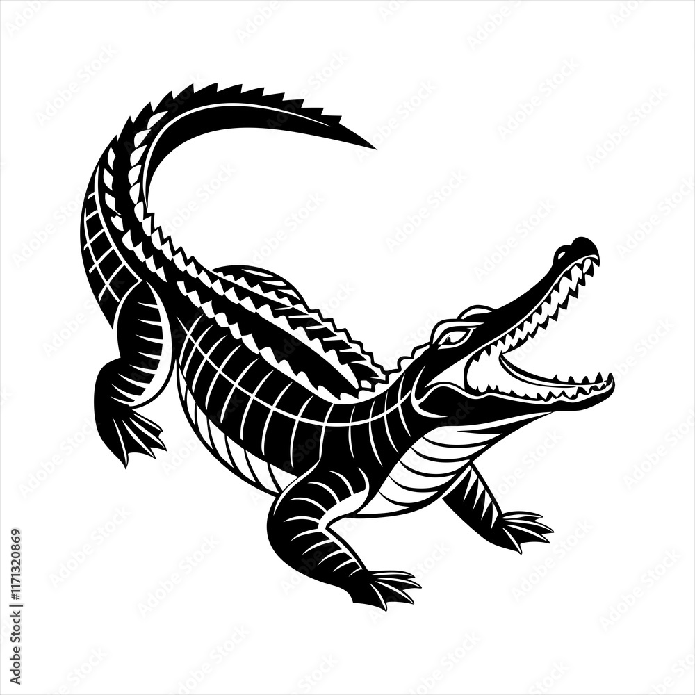 Crocodile vector style clip art design Crocodile vector style clip art design