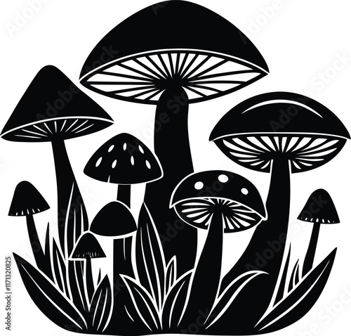 mushrooms-silhouette