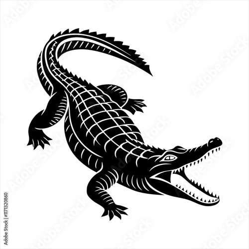 Crocodile vector style clip art design