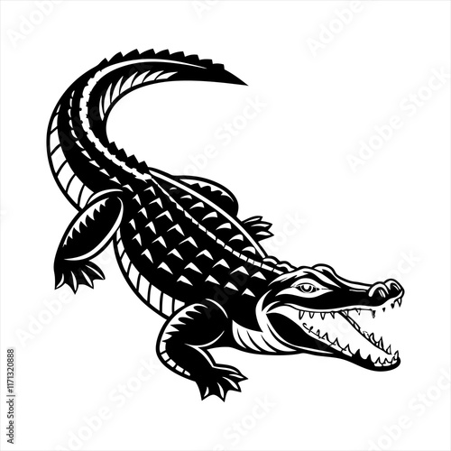 Crocodile vector style clip art design