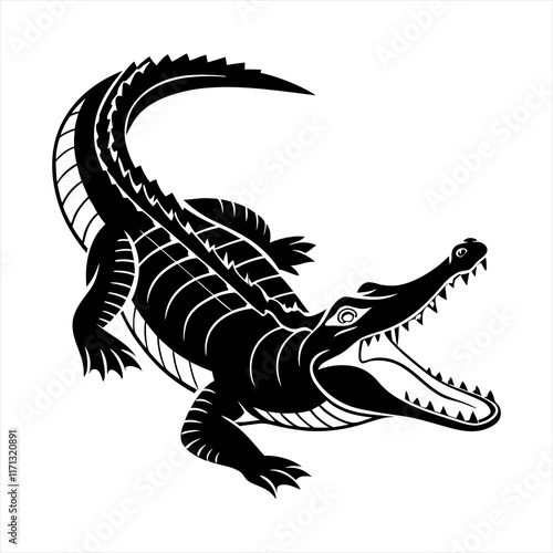 Crocodile vector style clip art design