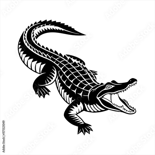 Crocodile vector style clip art design