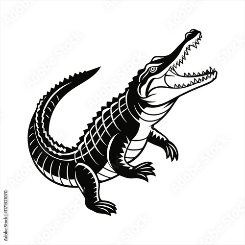 Crocodile vector style clip art design