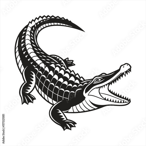 Crocodile vector style clip art design