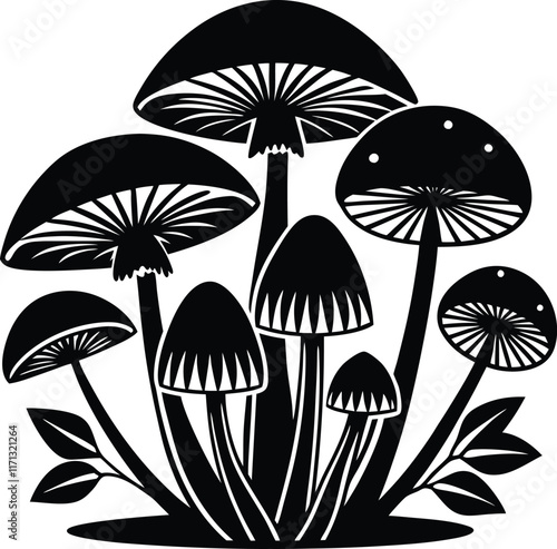 mushrooms-silhouette
