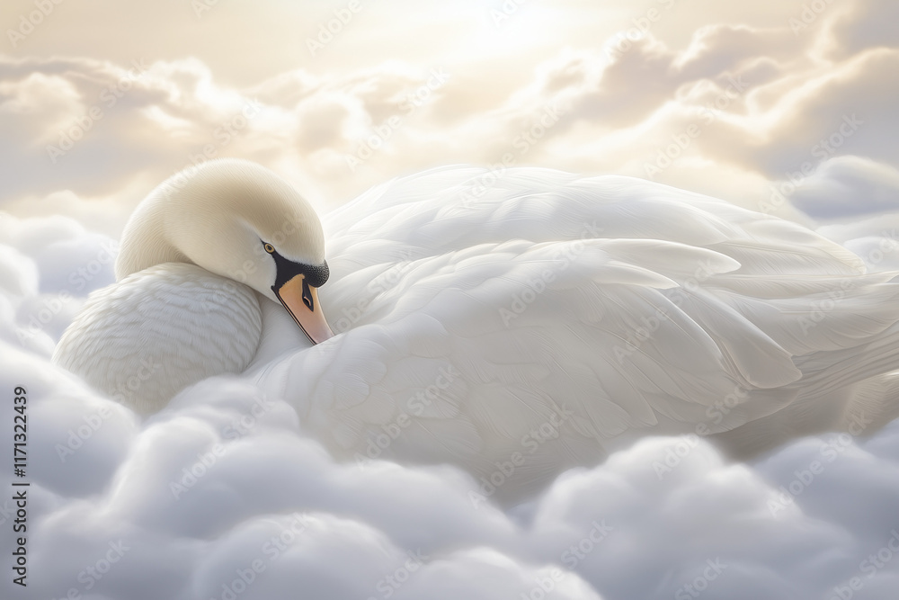 Obraz premium swan on the water