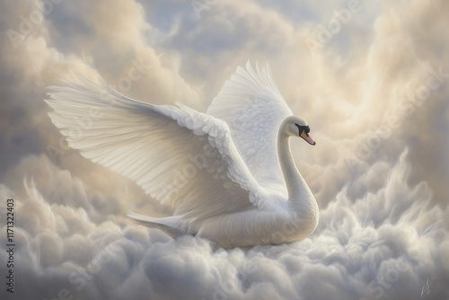 swan on the water