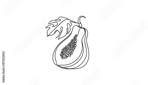hand drawn papaya 