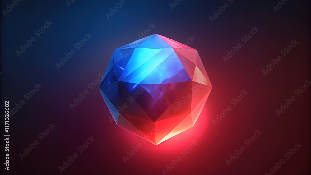 Intense Sapphire Fading into Radiant Coral with Glowing Gradient Intense Sapphire Fading into Radiant Coral with Glowing Gradient