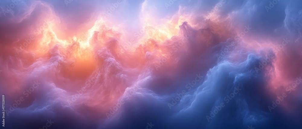 Fototapeta premium Dreamy pastel cloudscape.