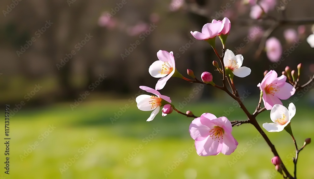 Delicate Pink Blossoms Branching Out in Springtime Delicate Pink Blossoms Branching Out in Springtime