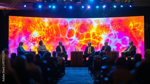 Wallpaper Mural panel discussion at an international medical conference, with experts debating ethical issues in modern healthcare Torontodigital.ca