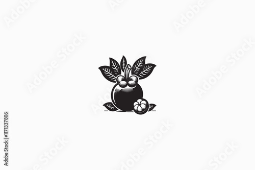 A Mangos teen fruit vector silhouette image Adobe illustrator..eps