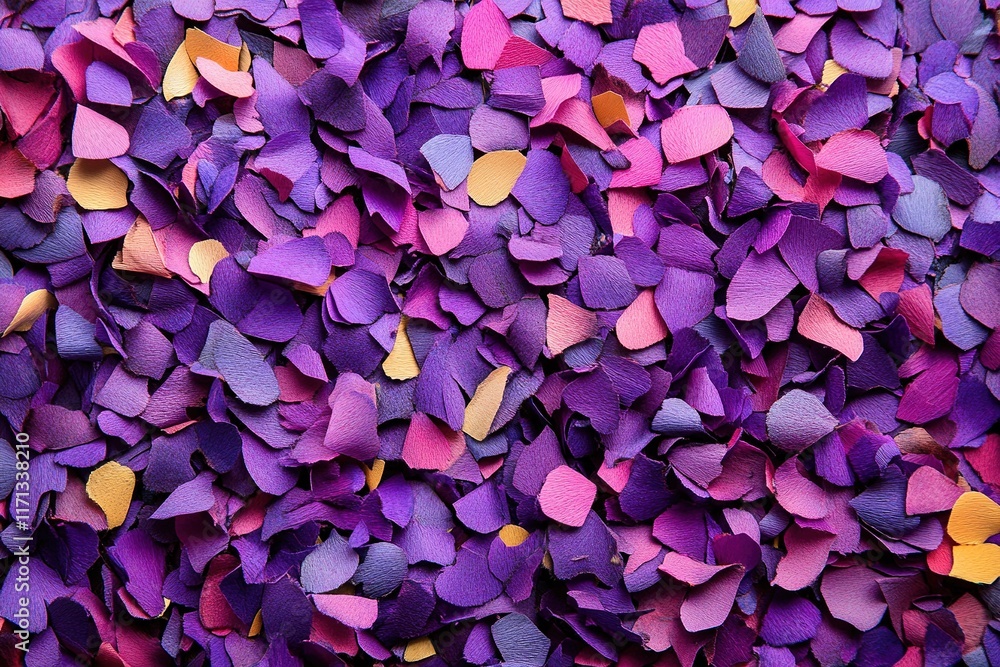 Vibrant purple confetti texture as festive background Vibrant purple confetti texture as festive background