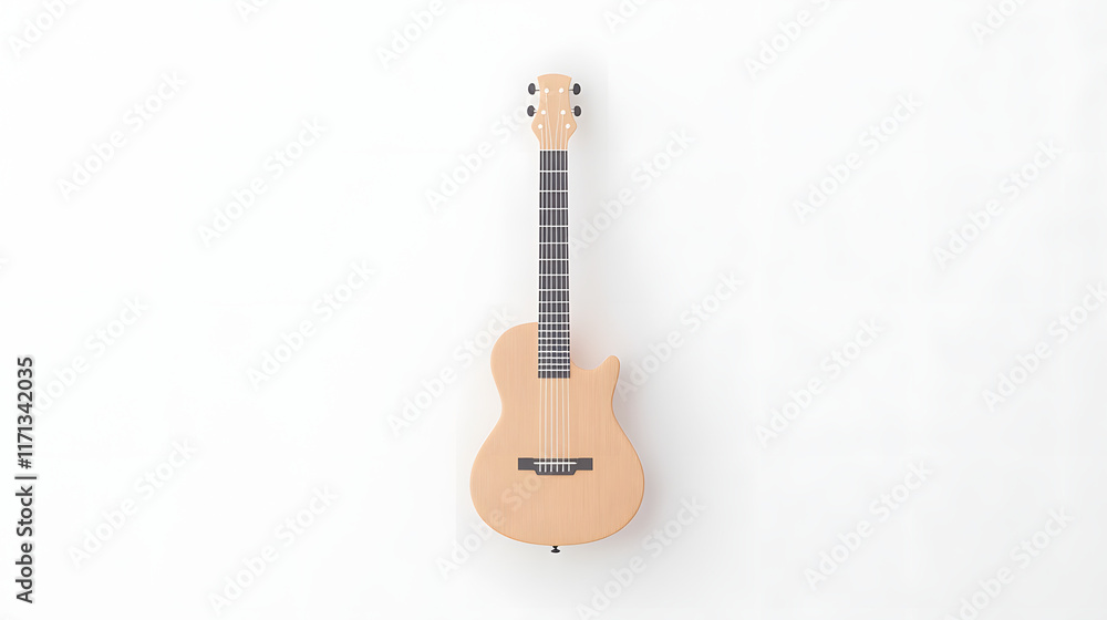 3D icon of a ukulele, presented in an isometric view with a clean white background, highlighting the detailed design and shape of the musical instrument in a modern, stylized manner.
3D icon of a ukulele, presented in an isometric view with a clean white background, highlighting the detailed design and shape of the musical instrument in a modern, stylized manner.