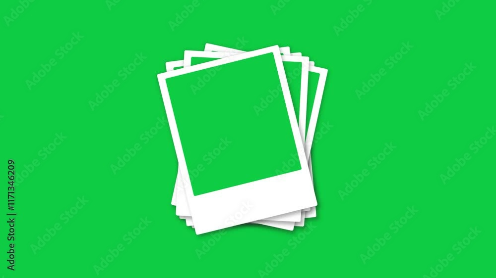 A pile of photo frames of instant printing camera