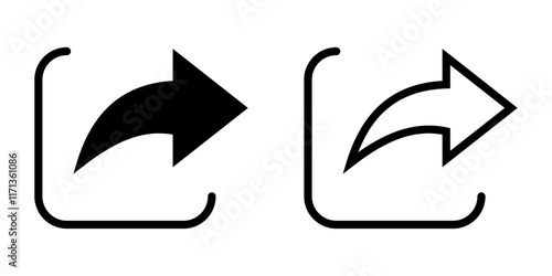 Share icon set. flat illustration of vector icon on white background