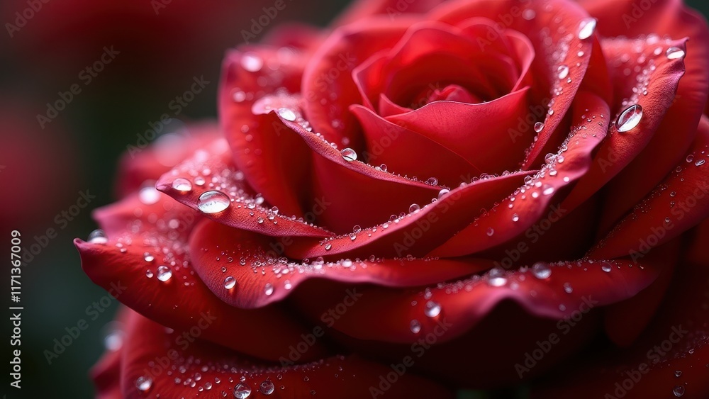 Close-Up of Vibrant Red Rose Petals with Water Droplets in Focus
Close-Up of Vibrant Red Rose Petals with Water Droplets in Focus