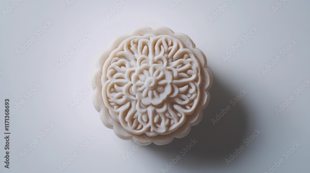 Delicate Mooncake with Intricate Pattern Design Delicate Mooncake with Intricate Pattern Design
