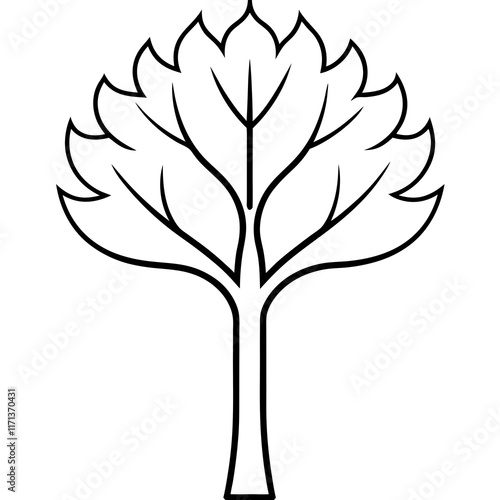 tree silhouette vector illustrator 