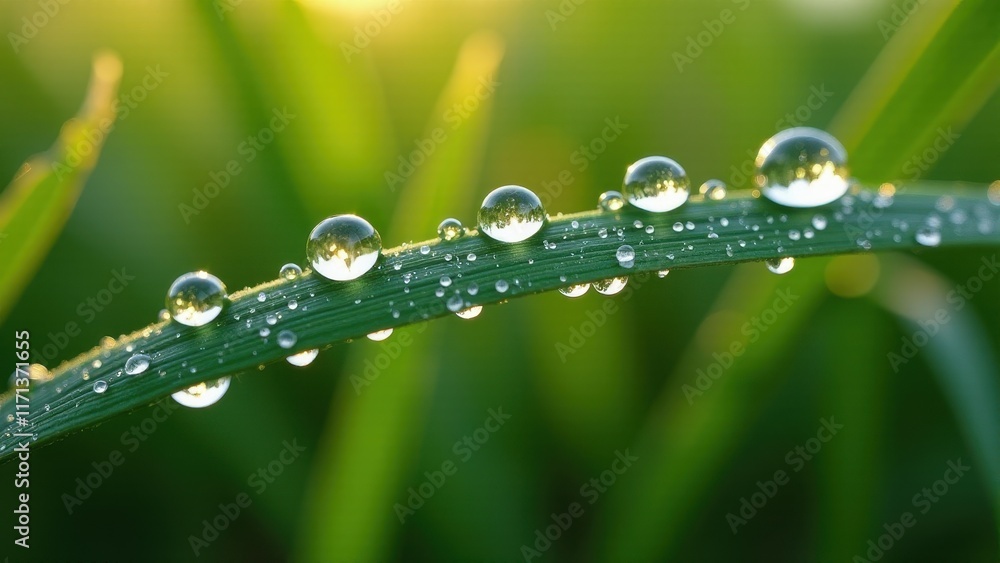 Water Droplets on a Green Leaf in a Natural Setting
Water Droplets on a Green Leaf in a Natural Setting